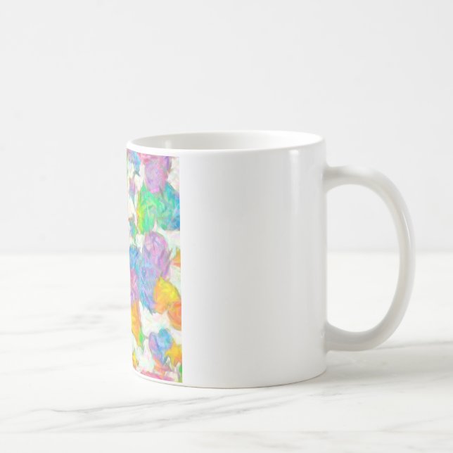 Taza De Café Impresionante Pastel Valentine Hearts (Derecha)