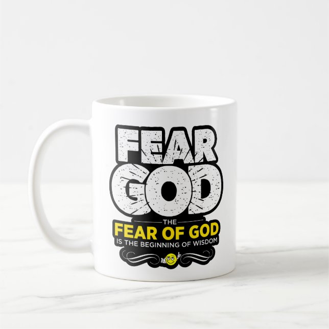 Taza De Café Impresionante peluca cristiana con bíblica contra  (Izquierda)