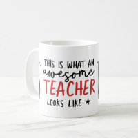 Impresionante profesor regalo rojo de tipografía m