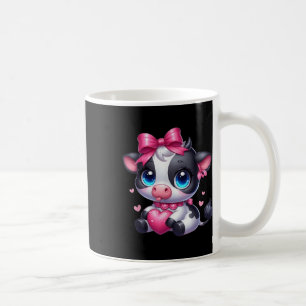 Taza De Café Impresionante vaca Blanca Y Negra Con El Corazón C