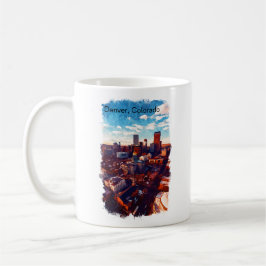 Taza De Café Impresionante Vista de Ciudad de Denver Colorado