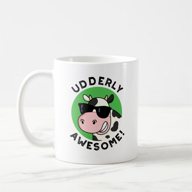Taza De Café Impresionante y gracioso Cow Pun (Izquierda)