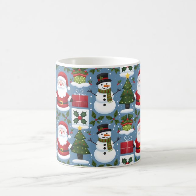 Taza De Café Impresiones de patrones de Navidades nostálgicos (Centro)