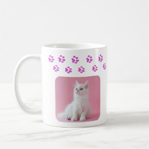Taza De Café Impresiones Personalizadas De Fotografía De Gato Y