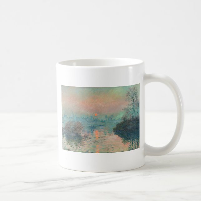 Taza De Café Impresionismo de Monet Sunset Seine Bella Artes (Derecha)