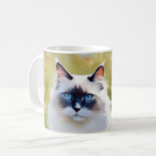 Taza De Café Impresionista de Blue Eyed Ragdoll