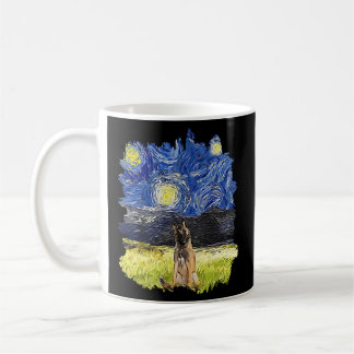 Taza De Café Impresionista de noche estrellada - Perro Tervuren