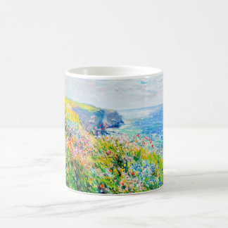 Taza De Café Impressionist Cliff Meadow – Wildflowers by Sea