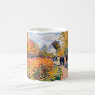 Taza De Café Impressionist Garden Art Mug Autumn Dahlia Garden 
