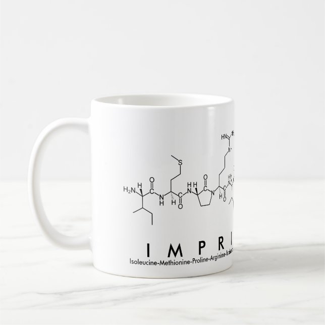 Taza De Café Imprimiendo la palabra de péptido (Izquierda)