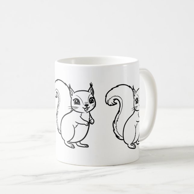 Taza De Café Imprimir arte de los amigos forestales (Anverso derecho)