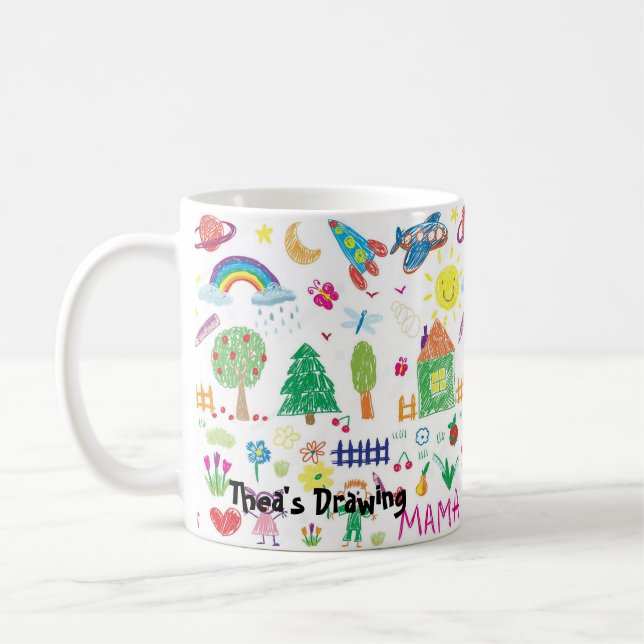 Taza De Café Imprimir la imagen personalizada de dibujo de su h (Izquierda)