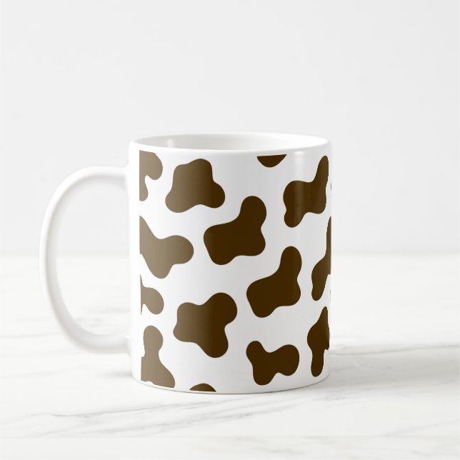 Taza De Café Imprimir vaca marrón (Izquierda)