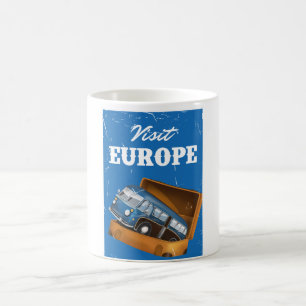 Taza De Café Imprimir vacaciones vintage de Europa.