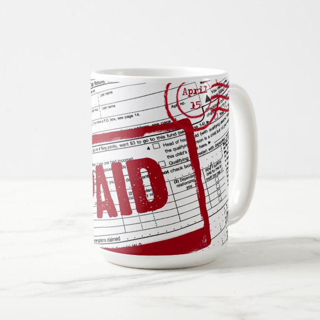 Taza De Café Impuestos sobre la renta Café Mug (Anverso derecho)