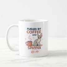 Impulsado por café y arte de gato Sphynx