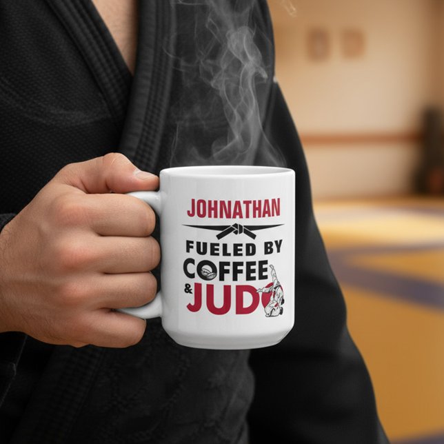 Taza De Café Impulsado por Café y Judo Divertido Genial (Subido por el creador)
