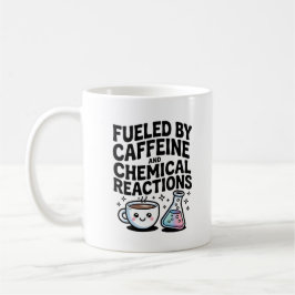 Taza De Café Impulsado por cafeína y reacciones químicas Kawaii