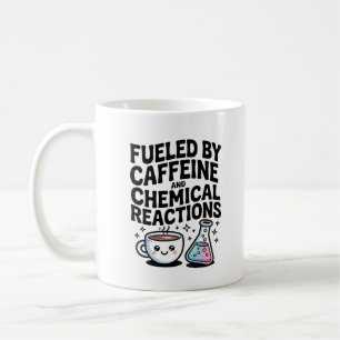 Taza De Café Impulsado por cafeína y reacciones químicas Kawaii
