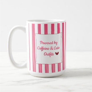 Taza De Café Impulsado por Cafeína y Ropas Divertidas Rosa Dive