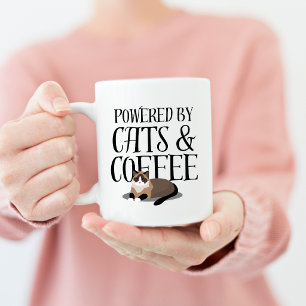 Taza De Café Impulsado por gatos y café