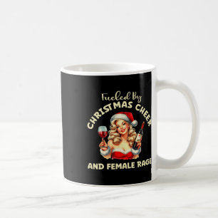 Taza De Café Impulsado Por Navidades Alegran Y Femeninas Enfada