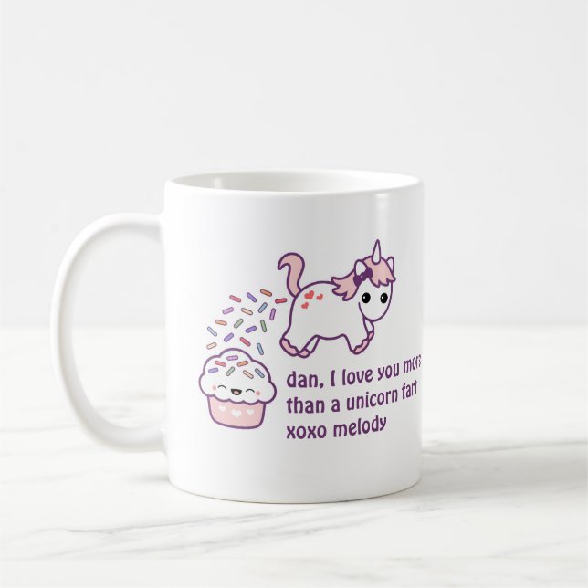 Taza De Café Impulso rosado del unicornio (Izquierda)