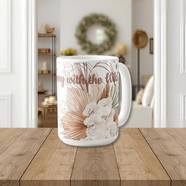 Taza De Café In Harmony with the Wild Mug | Boho Ceramic Cup (Subido por el creador)