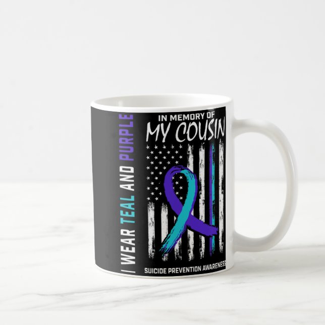 Taza De Café In Memory Cousin Suicide Awareness Prevention Amer (Derecha)