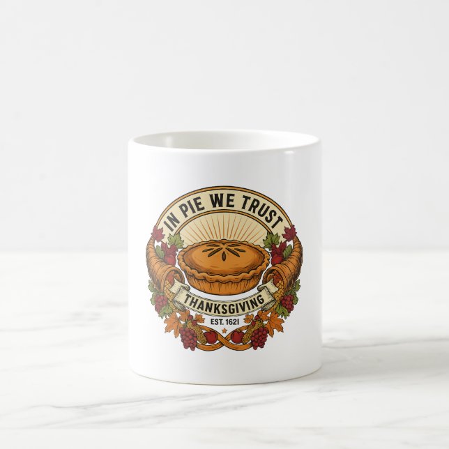 Taza De Café In Pie We Trust Coffee Mug (Centro)