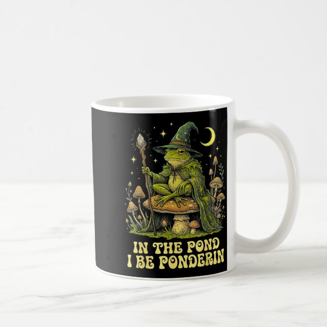 Taza De Café In The Nd I Be Nderin Funny Wise Frog Wizard Meme  (Derecha)