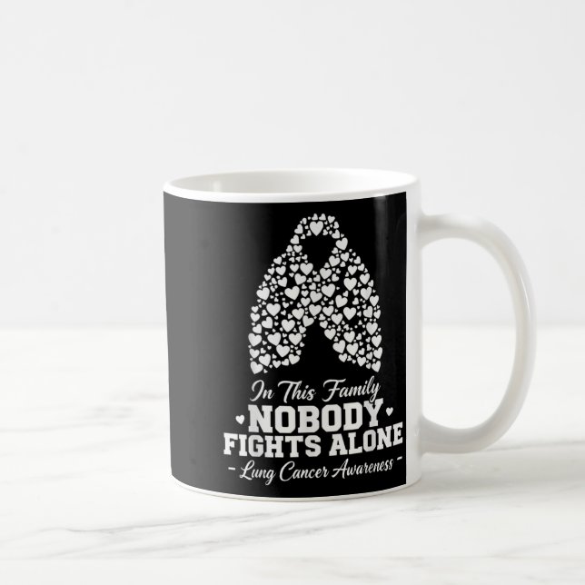 Taza De Café In This Family Nobody Fights Alone Lung Cancer Shi (Derecha)
