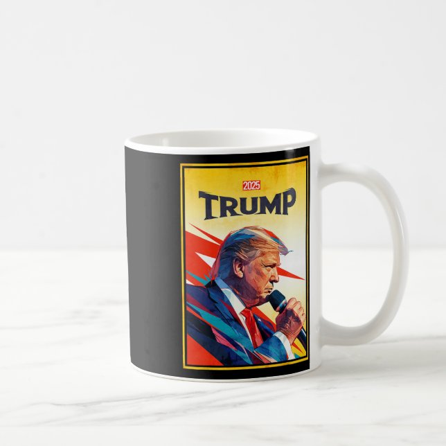 Taza De Café Inauguración de Trump 2025 - Diseño del presidente (Derecha)