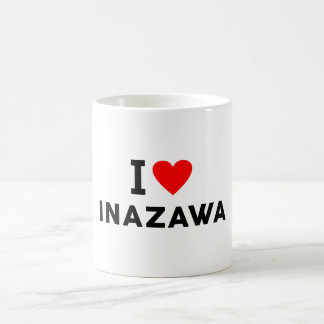 Taza De Café Inazawa Japón ama ciudad corazón gusta viajar