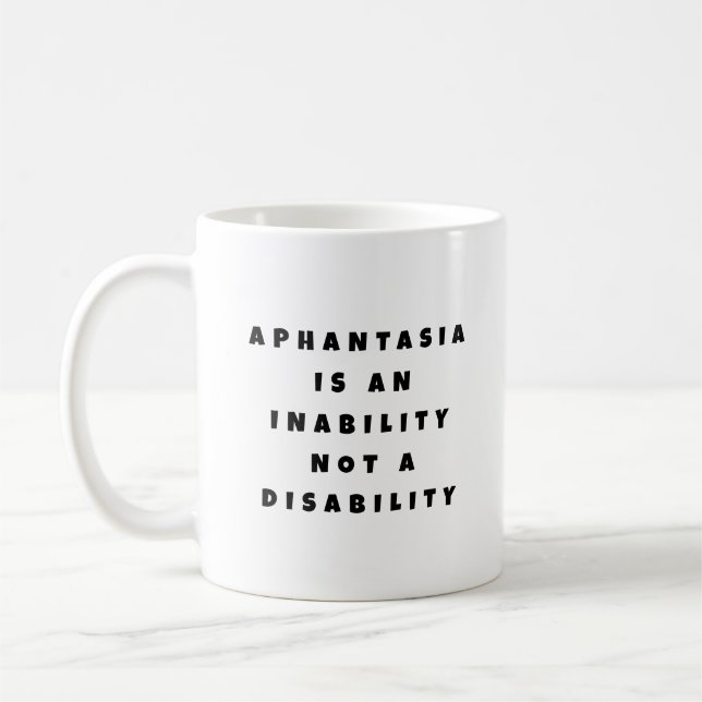 Taza De Café Incapacidad de la anfetasia no discapacidad Fuente (Izquierda)