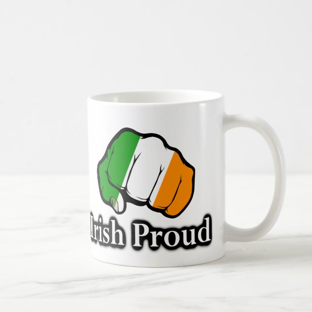 Taza De Café Inciso irlandés de bandera (Derecha)