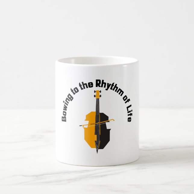 Taza De Café Inclinándose al Ritmo de la Vida Cello (Centro)