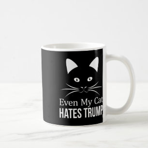 Taza De Café Incluso mi gato odia a Trump - 