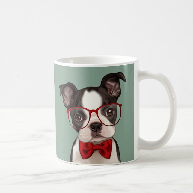 Taza De Café Inconformista Boston Terrier (Derecha)