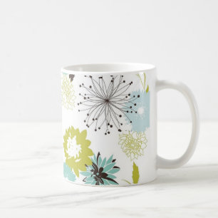 Taza De Café Inconsútil floral retro