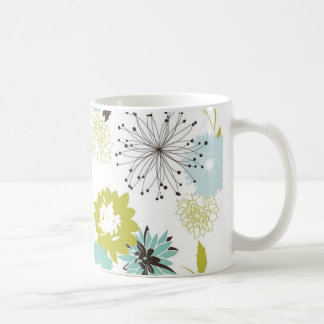 Taza De Café Inconsútil floral retro