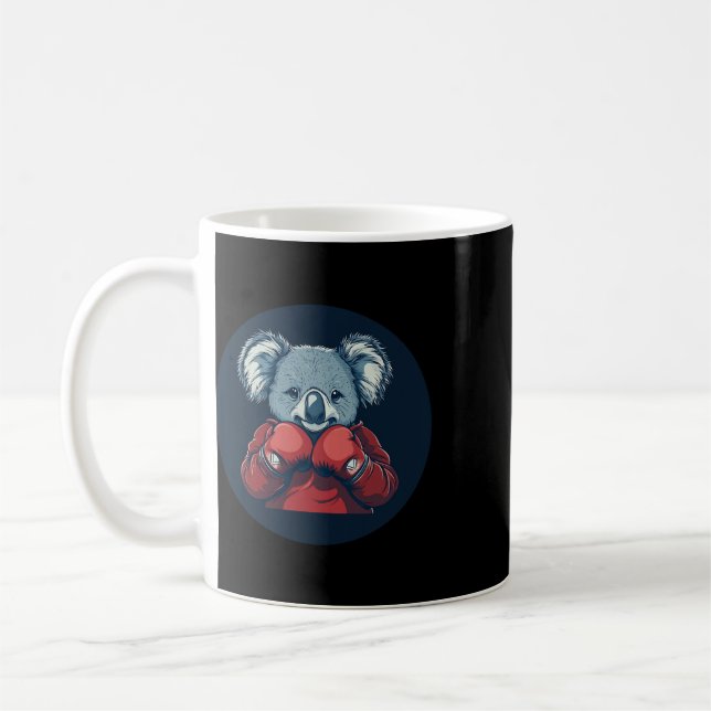 Taza De Café Increíble Boxeador de Osos Koala para un Ambiente  (Izquierda)