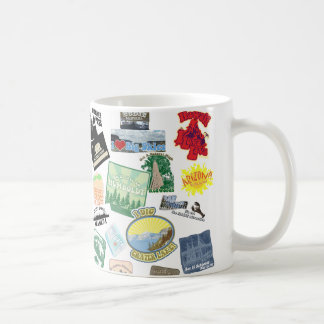 Taza De Café Increíble Collage de Viajes Arte de estilo épico