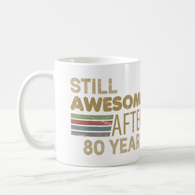 Taza De Café Increíble cumpleaños 80 (Izquierda)