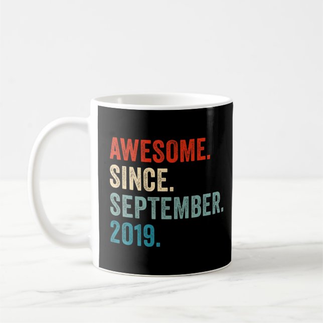 Taza De Café Increíble desde septiembre de 2019 tercer cumpleañ (Izquierda)