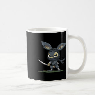 Taza De Café Increíble Gráfico De Bunny Ninja Para Una Aventura