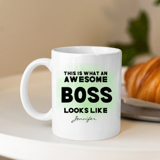 Taza De Café Increíble Jefe parece personalizado
