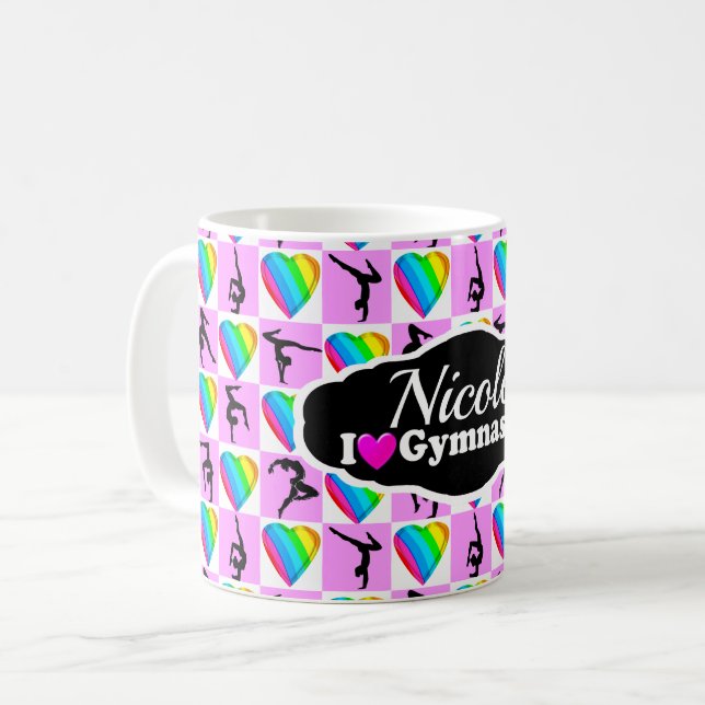 TAZA DE CAFÉ INCREÍBLE ME ENCANTA EL DISEÑO DE GIMNASTICAS (Anverso izquierdo)
