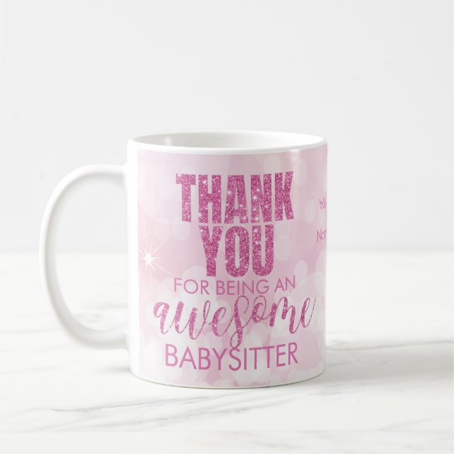 Taza De Café Increíble Niñera Gracias Apreciación (Izquierda)