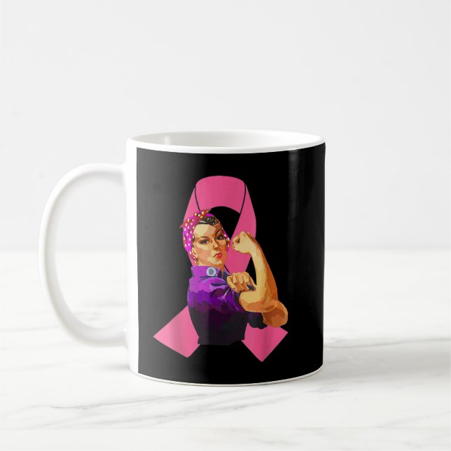 Taza De Café Increíble Rosie The Riveter Podemos Hacerlo Cáncer (Izquierda)